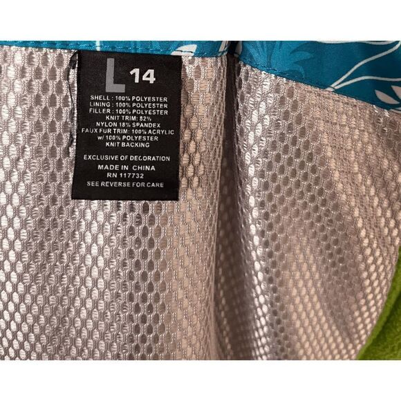 ZeroXposur Girls Hoodie Full zip up Insulated Track Ski Jacket Blue Sz 14 100% P - Picture 7 of 9